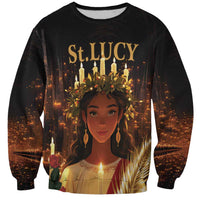 Happy St. Lucy Sweatshirt Light of Christ - Wonder Print Shop