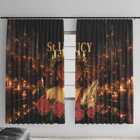 Happy St. Lucy Window Curtain Light of Christ - Wonder Print Shop