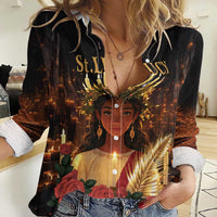 Happy St. Lucy Women Casual Shirt Light of Christ - Wonder Print Shop
