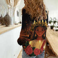 Happy St. Lucy Women Casual Shirt Light of Christ - Wonder Print Shop