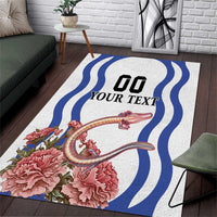 Custom Slovenia Independence Day Area Rug The Olm With Carnation Flowers - Wonder Print Shop