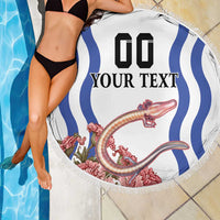 Custom Slovenia Independence Day Beach Blanket The Olm With Carnation Flowers - Wonder Print Shop