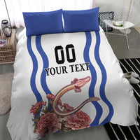 Custom Slovenia Independence Day Bedding Set The Olm With Carnation Flowers - Wonder Print Shop