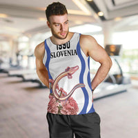 Custom Slovenia Independence Day Men Tank Top The Olm With Carnation Flowers - Wonder Print Shop
