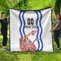 Custom Slovenia Independence Day Quilt The Olm With Carnation Flowers - Wonder Print Shop