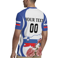 Custom Slovenia Independence Day Rugby Jersey The Olm With Carnation Flowers - Wonder Print Shop