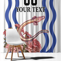 Custom Slovenia Independence Day Window Curtain The Olm With Carnation Flowers - Wonder Print Shop