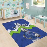 Custom Slovenia Football Area Rug Lipizzaner Horse Sport Style - Wonder Print Shop