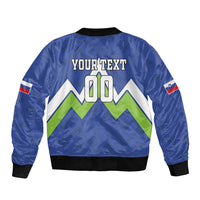 Custom Slovenia Football Bomber Jacket Lipizzaner Horse Sport Style - Wonder Print Shop