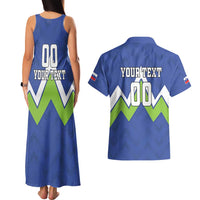 Custom Slovenia Football Couples Matching Tank Maxi Dress and Hawaiian Shirt Lipizzaner Horse Sport Style - Wonder Print Shop