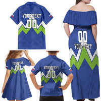 Custom Slovenia Football Family Matching Off Shoulder Maxi Dress and Hawaiian Shirt Lipizzaner Horse Sport Style - Wonder Print Shop