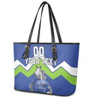 Custom Slovenia Football Leather Tote Bag Lipizzaner Horse Sport Style - Wonder Print Shop