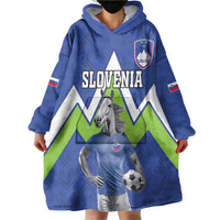 Custom Slovenia Football Wearable Blanket Hoodie Lipizzaner Horse Sport Style - Wonder Print Shop