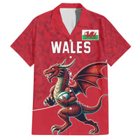 Custom Wales Rugby Family Matching Short Sleeve Bodycon Dress and Hawaiian Shirt Welsh Dragon Mascot Red Version - Wonder Print Shop
