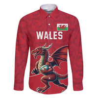 Custom Wales Rugby Family Matching Short Sleeve Bodycon Dress and Hawaiian Shirt Welsh Dragon Mascot Red Version - Wonder Print Shop