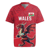 Custom Wales Rugby Rugby Jersey Welsh Dragon Mascot Red Version - Wonder Print Shop