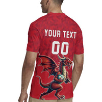 Custom Wales Rugby Rugby Jersey Welsh Dragon Mascot Red Version - Wonder Print Shop