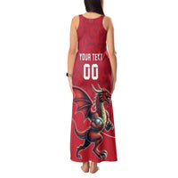 Custom Wales Rugby Tank Maxi Dress Welsh Dragon Mascot Red Version - Wonder Print Shop