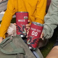 Custom Wales Rugby Tumbler Cup Welsh Dragon Mascot Red Version - Wonder Print Shop