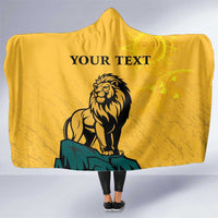 Personalized Sri Lanka Independence Day 1948 Hooded Blanket Lion With Traditional Sun Face - Wonder Print Shop