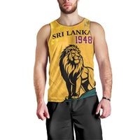 Personalized Sri Lanka Independence Day 1948 Men Tank Top Lion With Traditional Sun Face - Wonder Print Shop