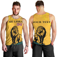 Personalized Sri Lanka Independence Day 1948 Men Tank Top Lion With Traditional Sun Face - Wonder Print Shop