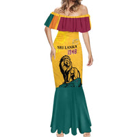 Personalized Sri Lanka Independence Day 1948 Mermaid Dress Lion With Traditional Sun Face - Wonder Print Shop