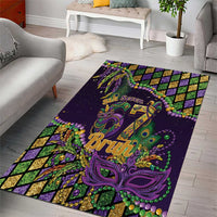 Six Seven Mardi Gras Area Rug 67 Carnival Mask Beads - Wonder Print Shop