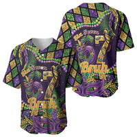 Six Seven Mardi Gras Baseball Jersey 67 Carnival Mask Beads - Wonder Print Shop