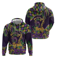Six Seven Mardi Gras Hoodie 67 Carnival Mask Beads - Wonder Print Shop