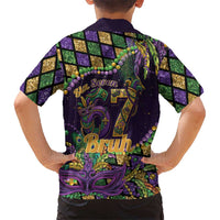 Six Seven Mardi Gras Kid Hawaiian Shirt 67 Carnival Mask Beads - Wonder Print Shop
