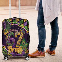 Six Seven Mardi Gras Luggage Cover 67 Carnival Mask Beads - Wonder Print Shop