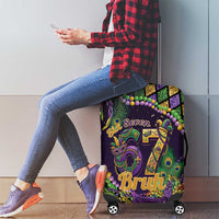 Six Seven Mardi Gras Luggage Cover 67 Carnival Mask Beads - Wonder Print Shop