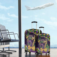 Six Seven Mardi Gras Luggage Cover 67 Carnival Mask Beads - Wonder Print Shop