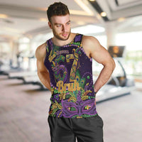 Six Seven Mardi Gras Men Tank Top 67 Carnival Mask Beads - Wonder Print Shop