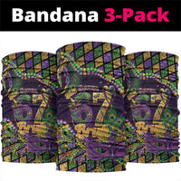 Six Seven Mardi Gras Neck Gaiter 67 Carnival Mask Beads - Wonder Print Shop