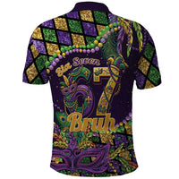 Six Seven Mardi Gras Polo Shirt 67 Carnival Mask Beads - Wonder Print Shop