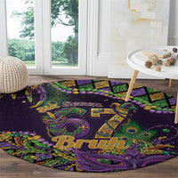 Six Seven Mardi Gras Round Carpet 67 Carnival Mask Beads - Wonder Print Shop