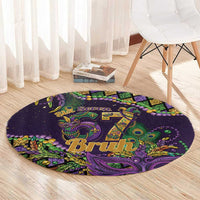 Six Seven Mardi Gras Round Carpet 67 Carnival Mask Beads - Wonder Print Shop