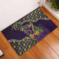 Six Seven Mardi Gras Rubber Doormat 67 Carnival Mask Beads - Wonder Print Shop