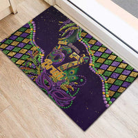 Six Seven Mardi Gras Rubber Doormat 67 Carnival Mask Beads - Wonder Print Shop
