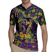 Six Seven Mardi Gras Rugby Jersey 67 Carnival Mask Beads - Wonder Print Shop