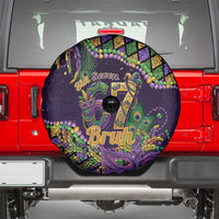 Six Seven Mardi Gras Spare Tire Cover 67 Carnival Mask Beads - Wonder Print Shop