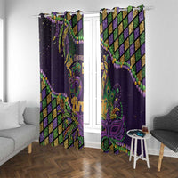 Six Seven Mardi Gras Window Curtain 67 Carnival Mask Beads - Wonder Print Shop