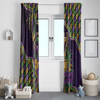 Six Seven Mardi Gras Window Curtain 67 Carnival Mask Beads - Wonder Print Shop