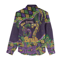 Six Seven Mardi Gras Women Casual Shirt 67 Carnival Mask Beads - Wonder Print Shop