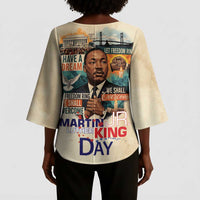 Martin Luther King MLK Kimono Sleeve Blouse I Have a Dream Vintage Art - Wonder Print Shop
