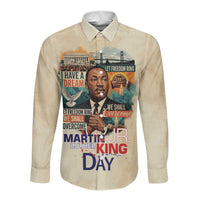 Martin Luther King MLK Long Sleeve Button Shirt I Have a Dream Vintage Art - Wonder Print Shop