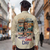 Martin Luther King MLK Long Sleeve Button Shirt I Have a Dream Vintage Art - Wonder Print Shop