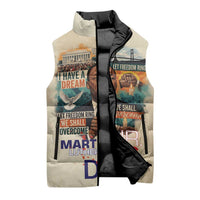 Martin Luther King MLK Sleeveless Puffer Jacket I Have a Dream Vintage Art - Wonder Print Shop